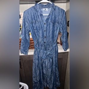 3/4 sleeve jean dress